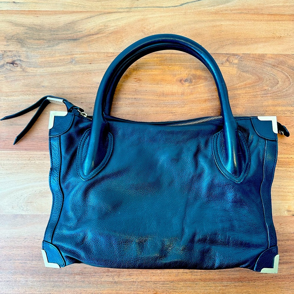 Foley + Corinna Framed Satchel in black w gold hardware, excellent condition